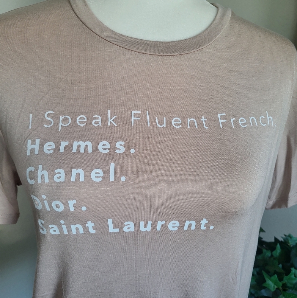 New LA/TC I Speak Fluent French Women's T-shirt - Picture 3 of 4